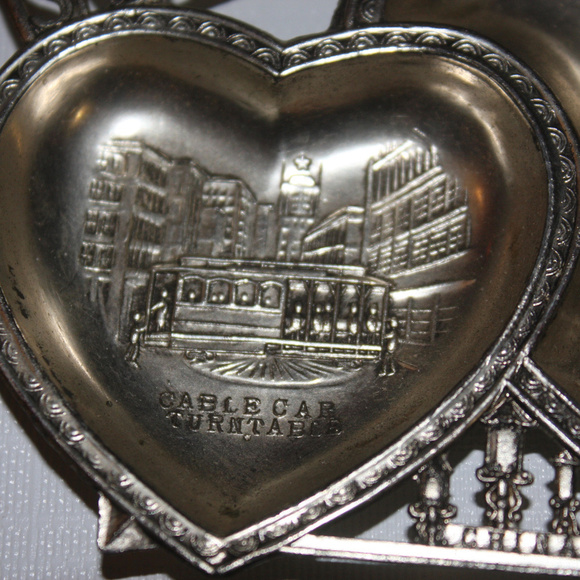 Vintage San Francisco Trinket Dish Heart Tray - Picture 3 of 5